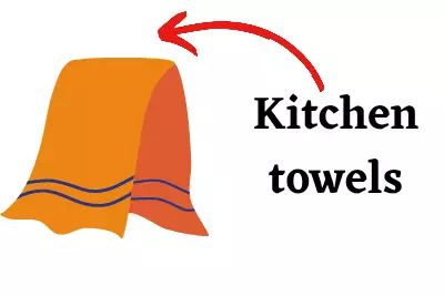 Orange colour Kitchen towel cleaning pasta mashine