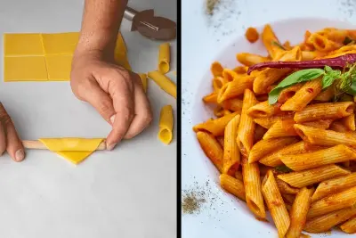 make pasta using stick
