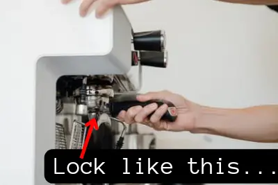How to lock shot basket in the espresso machine