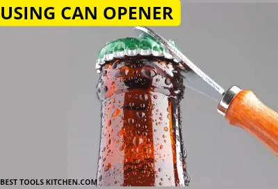A can opener can easily remove a tight bottle cap