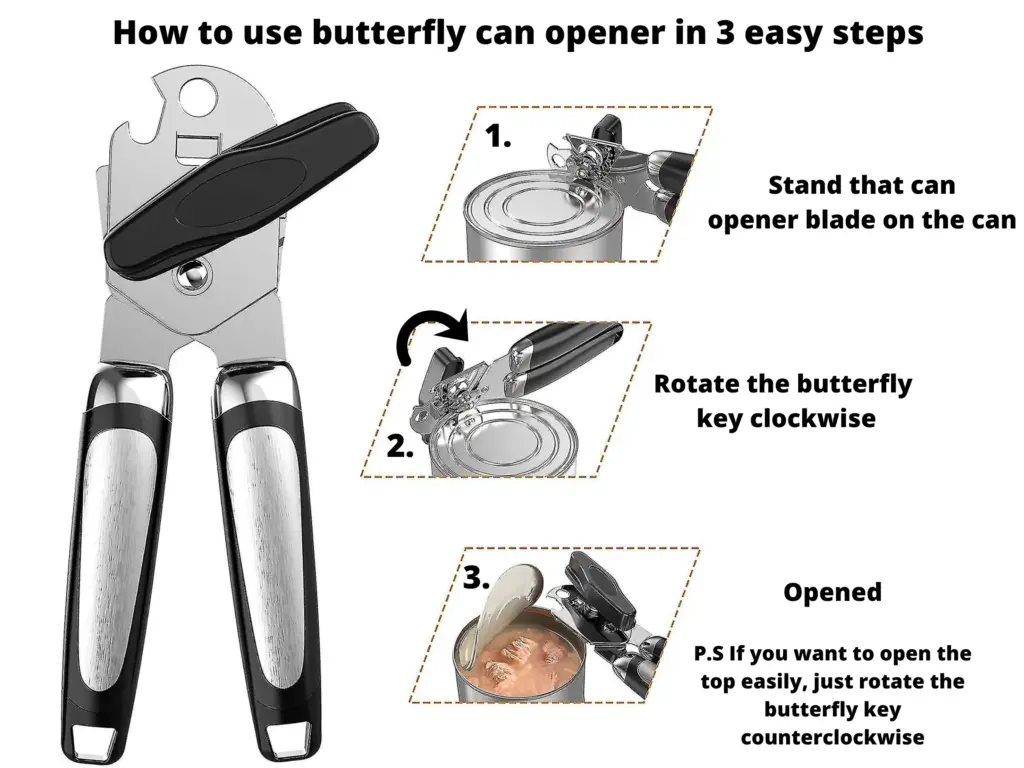 How to use butterfly can opener in 3 easy steps
