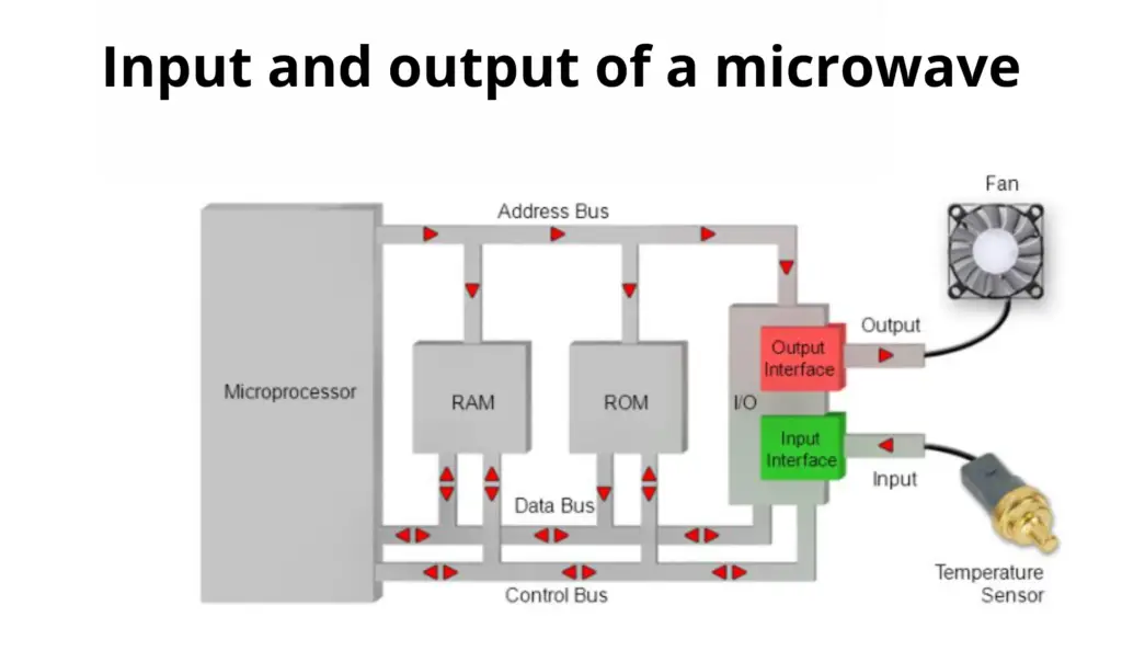 Input and output of a microwave